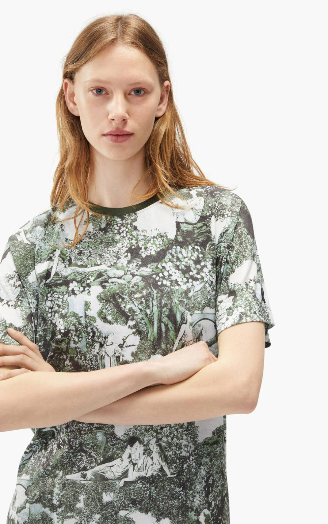 Kenzo Dreamers oversized T-shirts Dame - MørkeKhaki DK-412556